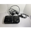 Image 1 : Saga Genesis Model 2 Console Attached to Sega CD Model 2 - Top Loading CD Tray - Includes Chargers