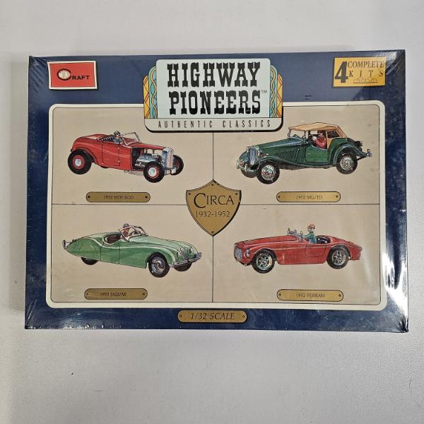 Minicraft Highway Pioneers "Circa 1932-1952" Set containing Four 1/32 Scale Plastic Model Kits