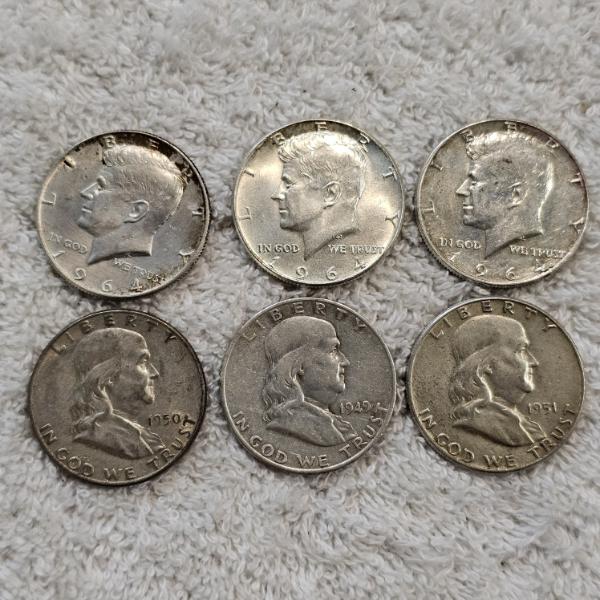 90% Silver United States Half-Dollar Assortment - AFV $3.00