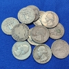 Image 1 : Lot of 12 Assorted Years 90% SILVER U.S. Quarters FV: $3.00