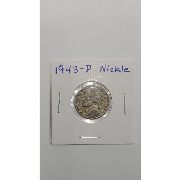 1943-P Jefferson 35% Silver Wartime Nickel
