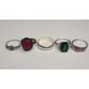 Image 1 : (5) Women's Sterling Silver Rings (Size 9) & One Men's Sterling Band Ring (Size 10.5) - TW: 16.7g