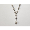 Image 2 : Stunning Jared Pearl Station Necklace w/ Sterling Silver Clasp & Textured Spacer Beads - TW: 13.7g
