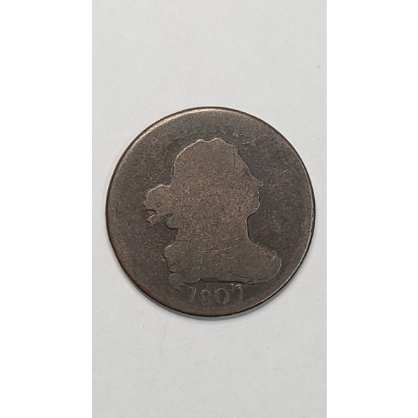 United States 1807 Full Date Draped Bust Half Cent