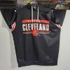 Image 1 : NFL Cleveland Browns Gehris 8 Black Custom Sublimated Pullover Hooded Sweatshirt - Size Large