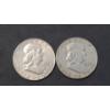 Image 1 : United States 1953-D & 1963-D Franklin 90% Silver Half Dollars