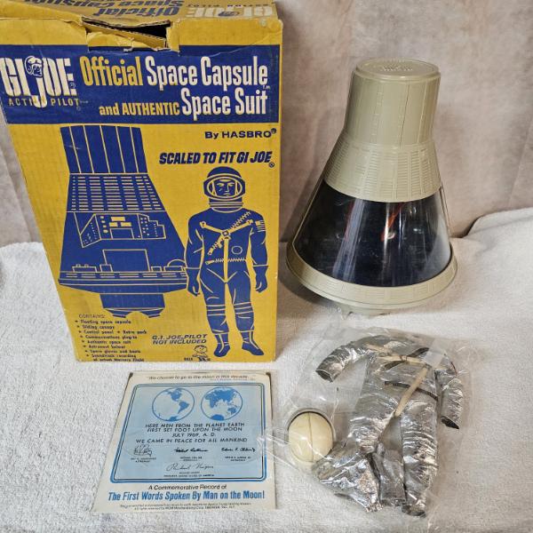 Vintage 1960s G.I. Joe Official Space Capsule And Authentic Space Suit By Hasbro (13")
