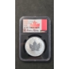Image 1 : 2021W NGC First Day Of Issue Tailored Specimen SP 70 $5 1 OZ 9999 Fine Silver Canadian Maple Leaf