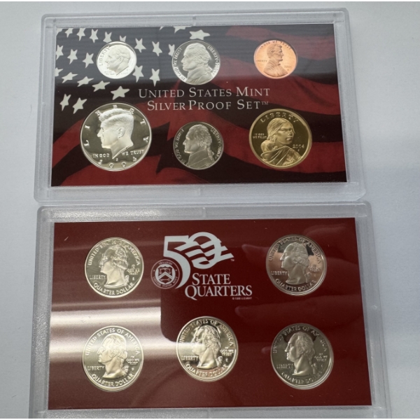 2004 S United States Mint Silver Proof Set and State Quarters 