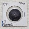 Image 1 : 1818 Spanish 8 Maravedis 100% Pure Copper Coin
