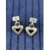 Image 1 : Gorgeous Sterling Silver Heart Earrings - Cool Design - 4.4 Grams