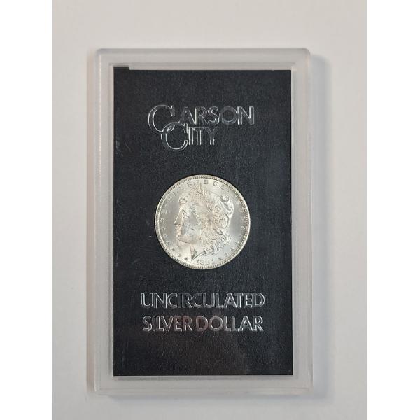 United States Uncirculated 1884 Carson City 90% Silver Dollar In (GSA) Hard Plastic Holder