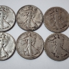 Image 3 : 10 Assorted Years United States 90% Silver Walking Liberty Half Dollars - Face Value: $5.00