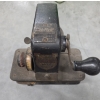 Image 4 : Neat Vintage Items Including Seed Spreader, Candle Holders, Check Writer, Wood Clamp, 45 Records