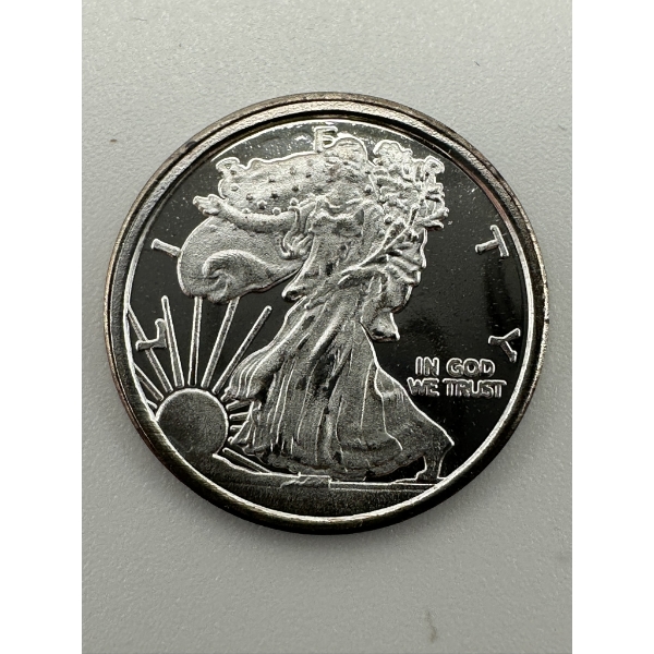 1 Gram .999 Silver Round - American Eagle Motif