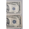 Image 2 : (3) United States Series 1934 B, 1934 C & 1953 A $5 Silver STAR Certificates - Face Value: $15.00