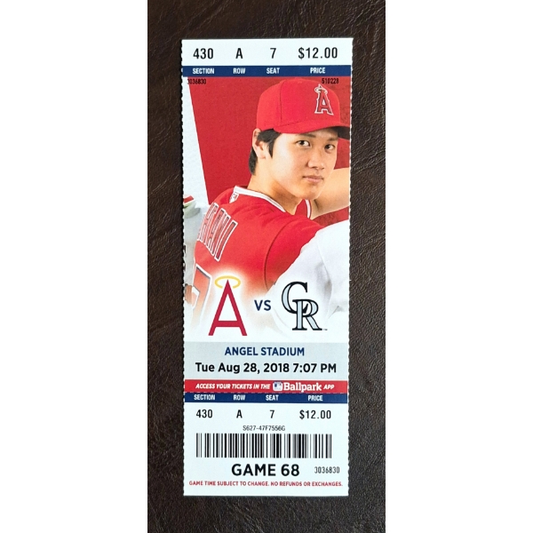 Investment Opp --- Mint Gem Unused Shohei Ohtani 1st Season 1st Photo Ticket - SEE DETAILS