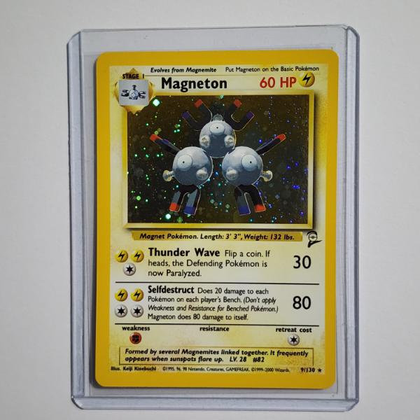 Magneton 9/130 Holo Rare Vintage Base Set 2 Pokemon Trading Card ~ Near Mint or Mint Condition!