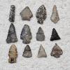 Image 1 : EARLY AMERICAN! Antique Assortment of Native American Stone Artifacts including Arrow/Spear Heads