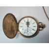 Image 2 : Gold-Filled Illandich Co. Pocket Watch & Locket on Chain - Total Weight: 113.2g