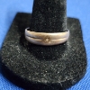 Image 2 : 10K Gold Ring With Small Center Stone Weighing 2.5 Grams ~ Size 10 