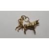 Image 1 : 14K Yellow Gold Matador And Bull Charms - Weight: 4.2g