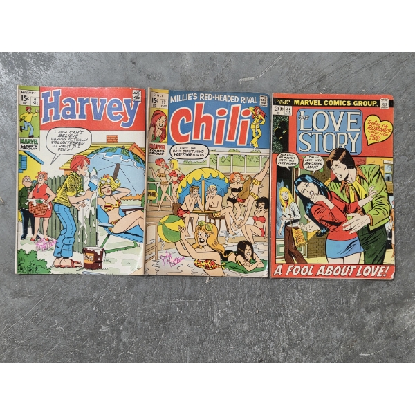 Three Vintage Marvel Comic Books 