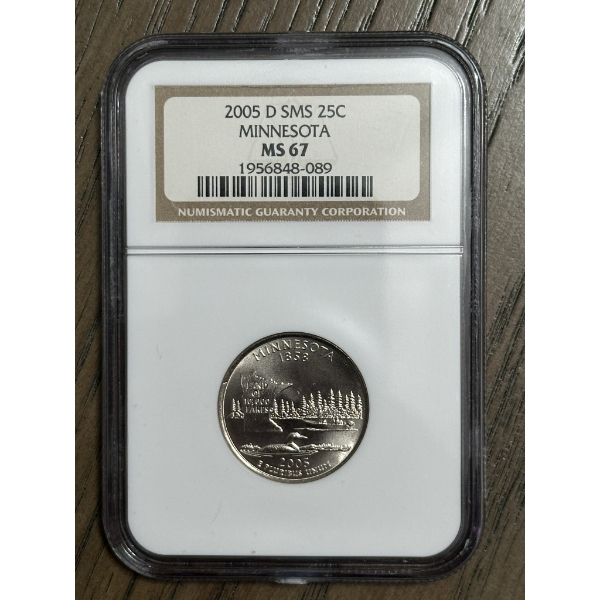 NGC MS67 2005-D SMS State Quarter -  Minnesota