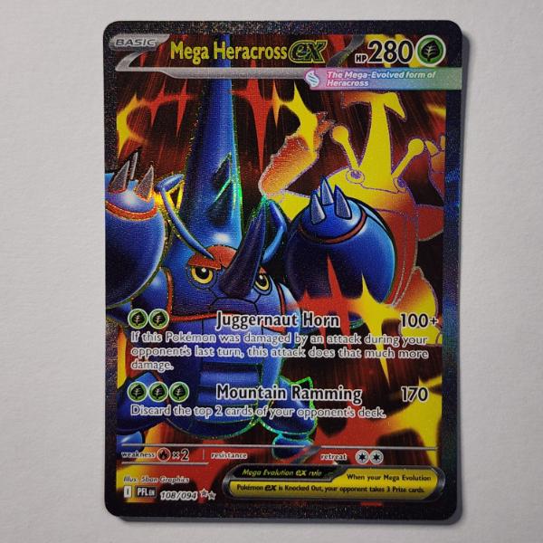 Mega Heracross EX  108/094 Holo Rare Near Mint Pokemon Trading Card