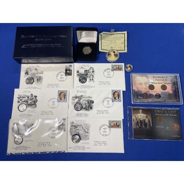 Lot of Assorted U.S. Coins and Stamps, Collectors' Items - See Description & Photos! 