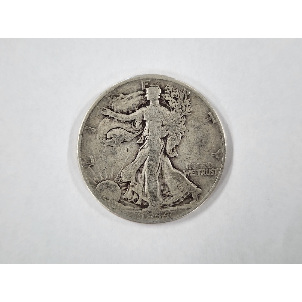 1944 United States Walking Liberty 90% Silver Half Dollar