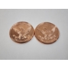 Image 4 : 2 - 1 AVDP Ounce .999 Fine Copper Rounds: Colt 45, & M16 Rifle Designs (2 oz Total) Mint Condition
