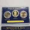 Image 2 : Two U.S. Presidential Dollar Coin Sets FDOI: Garfield & Hayes - Face Value: $6.00