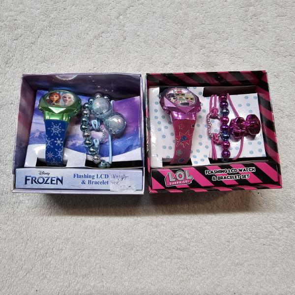 Frozen and L.O.L. Surprise Flashing LED Watch and Bracelet Sets