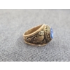 Image 5 : 10K Gold 1976 Garaway High School Class Ring With Blue Stone Weighing 18.5 Grams Size 10