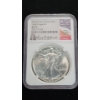 Image 1 : NGC 1986-S MS 70 American Eagle Silver Dollar- Hand Signed By Anna Escobedo Cabral 
