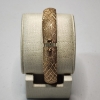 Image 1 : 10K Yellow Gold Bandle Bracelet Cross-Hatched Design - Total Weight: 8.2g