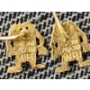 Image 3 : 14K Gold Looney Tunes Trademarked Tasmanian Devil Earrings Weighing 0.8 Grams - Bent Posts