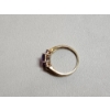 Image 4 : 14K Gold Ring with Amethyst-Color Stones - Size 8.5 - Total Weight 3.2g