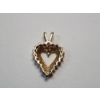 Image 2 : Gorgeous 10K Gold Heart Pendant TW: 1.3g