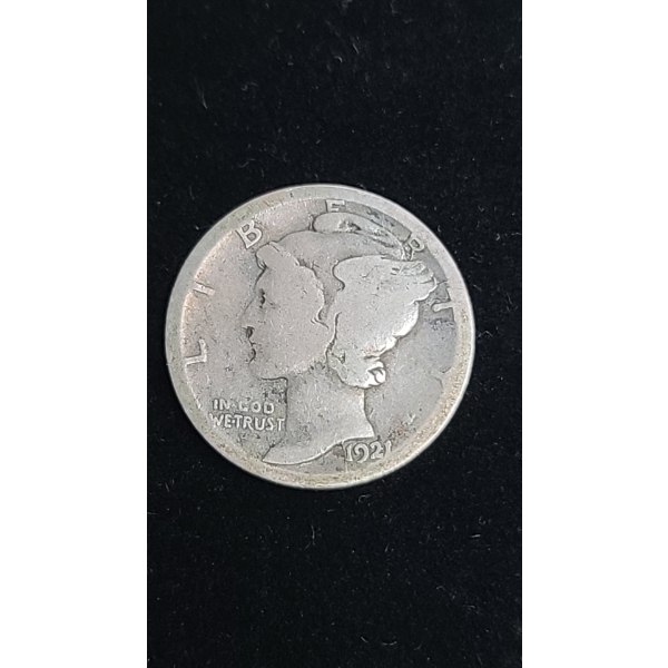 1921-D 90% Silver Mercury Dime