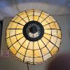 Image 2 : Tiffany-Style Stained Glass Table Lamp (25" Tall)
