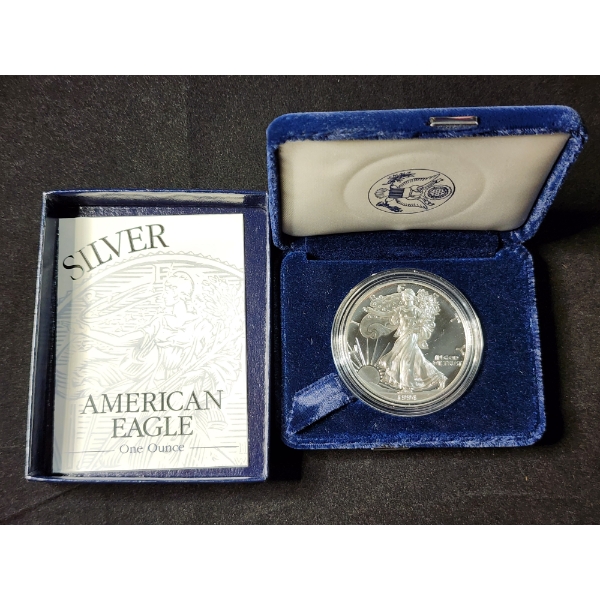1994-P 1 Oz Silver American Eagle Proof Coin in Original Packaging 