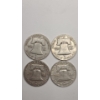 Image 2 : (4) United States Franklin 90% Silver Half Dollars - Face Value: $2.00