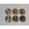 Image 2 : x6 United States Presidential $1 Coins - Colorized Portraits - Face Value: $6.00