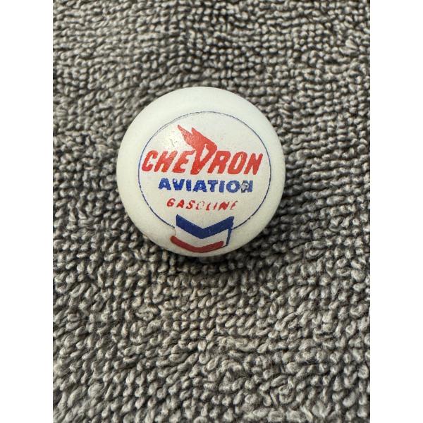 Vintage Chevron Aviation Gasoline One Inch Advertising Shooter Marble - Excellent Condition