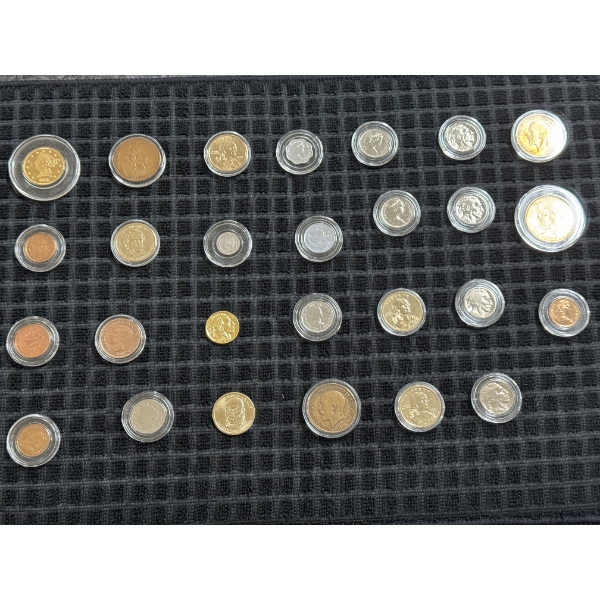 	Unique Coin Collection Of Various Sizes And Face Values, 27 Coins - Mint Condition