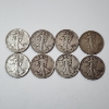 Image 1 : Eight Assorted Years United States 90% Silver Walking Liberty Half Dollars - Face Value: $4.00