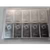 Image 4 : 100g Silver Valcambi Suisse CombiBar (10 x 10 Gram) 999 Fine Silver- Sealed Package