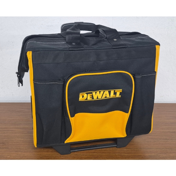 Brand New DeWalt Contractor Rollabout Zippered Handled Tool Bag w Extention Handle - Large Capacity 